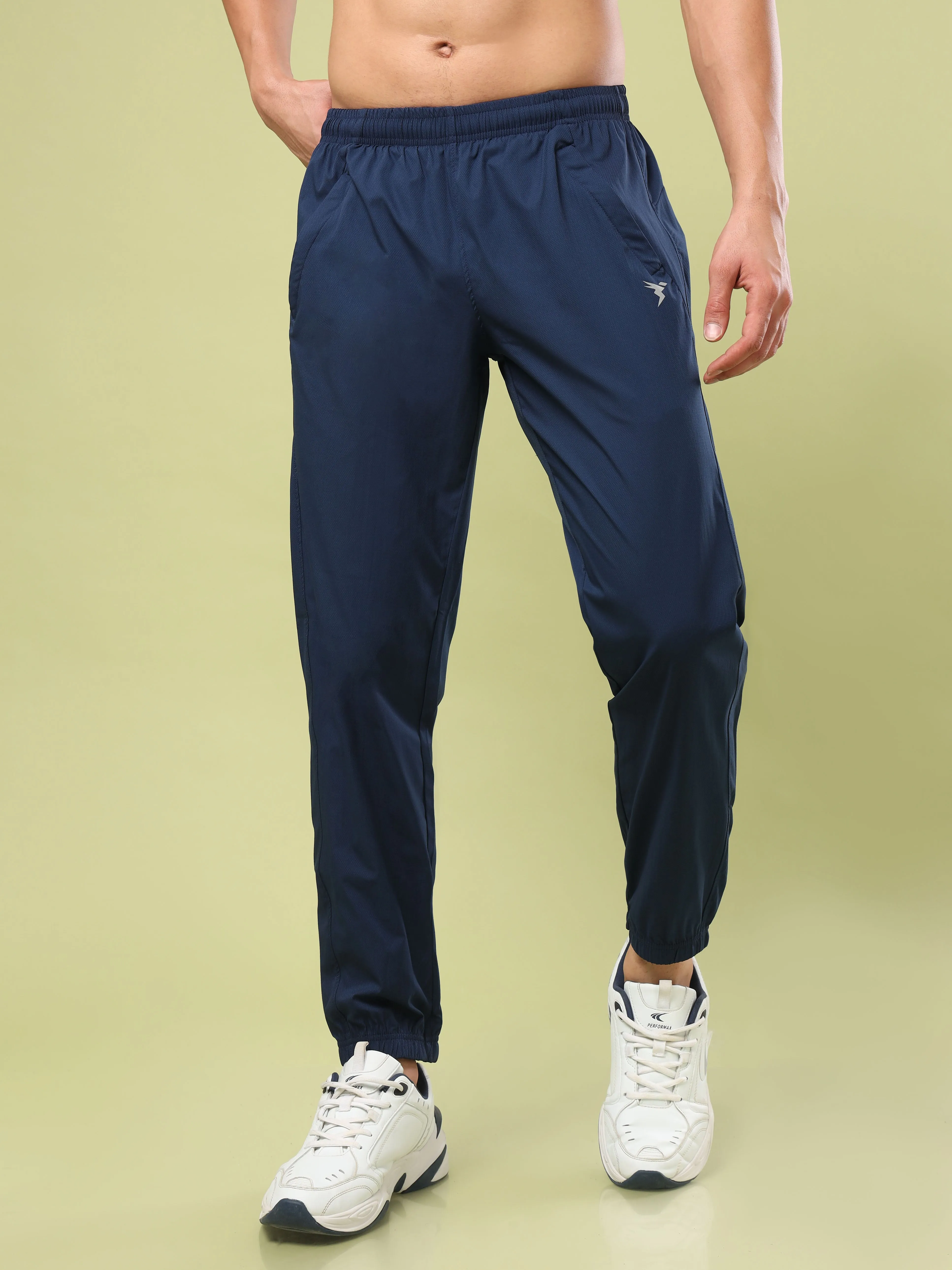 Men Solid Relax Fit Joggers with TECHNOLITE