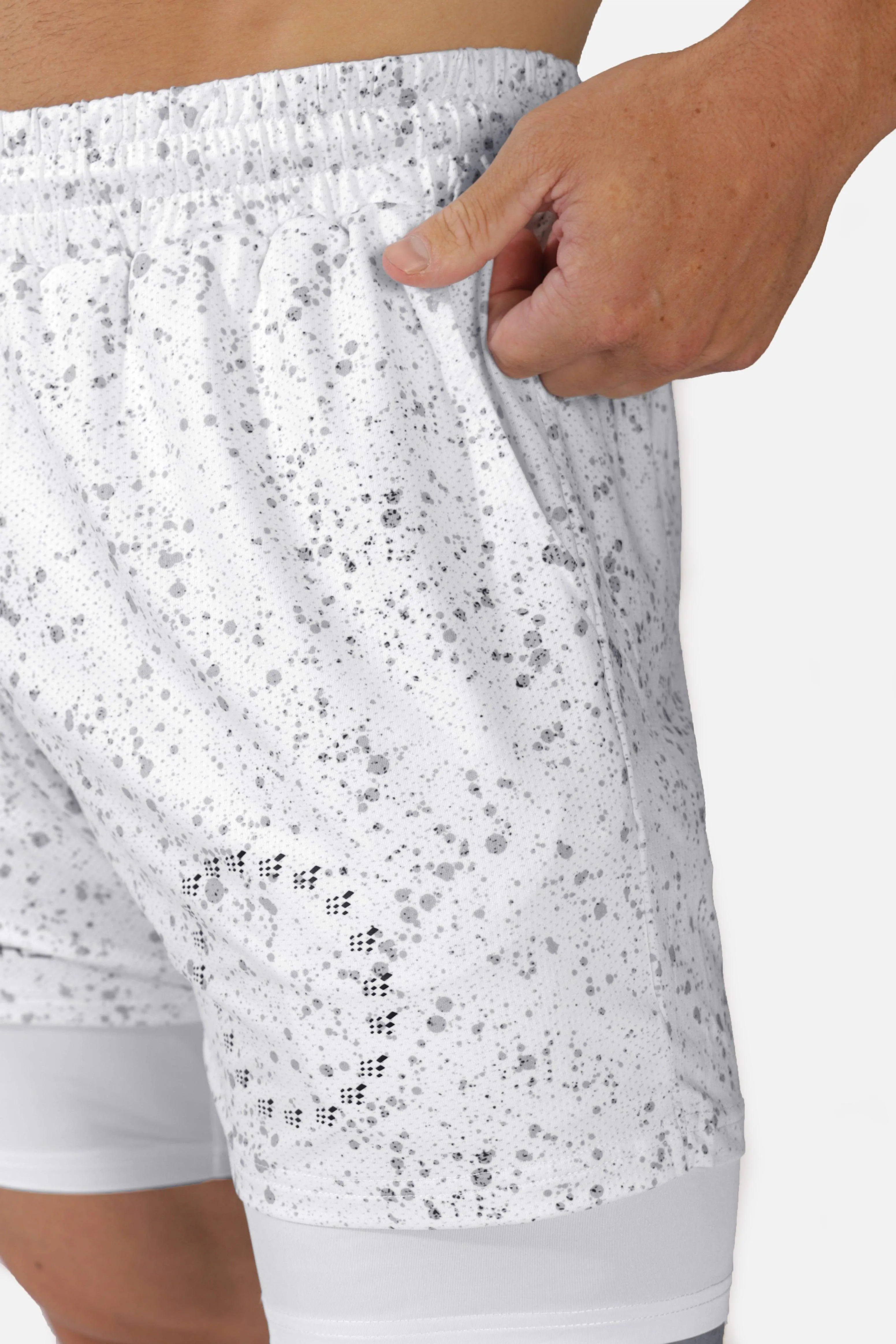 Men's 2-In-1 7" Gym Shorts with Towel Loop - Splash