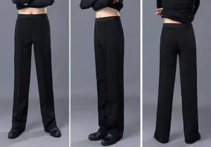 Men's ballroom latin dance long pants black male jive chacha waltz dancing trousers pants Men's ballroom latin dance pants