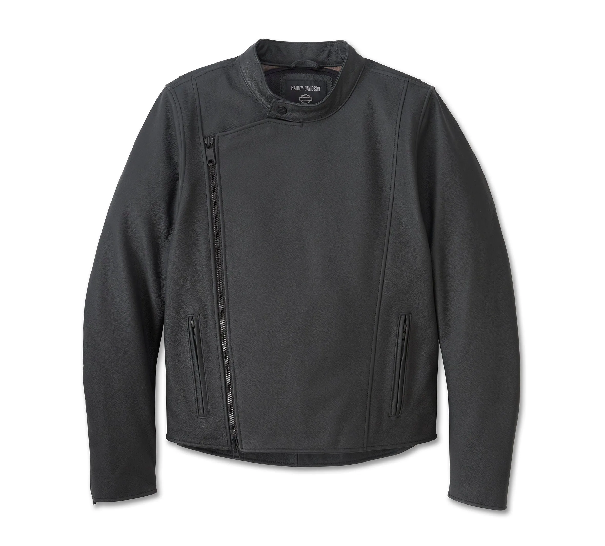 Men's Citadel Snap-tab Leather Jacket - Harley Black