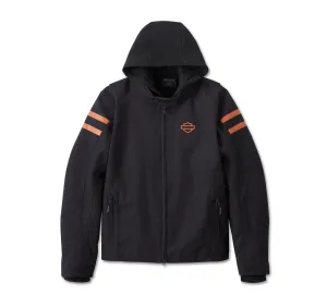 Men's Ovation 3-in-1 Textile Riding Jacket - Black Beauty & Vintage Orange