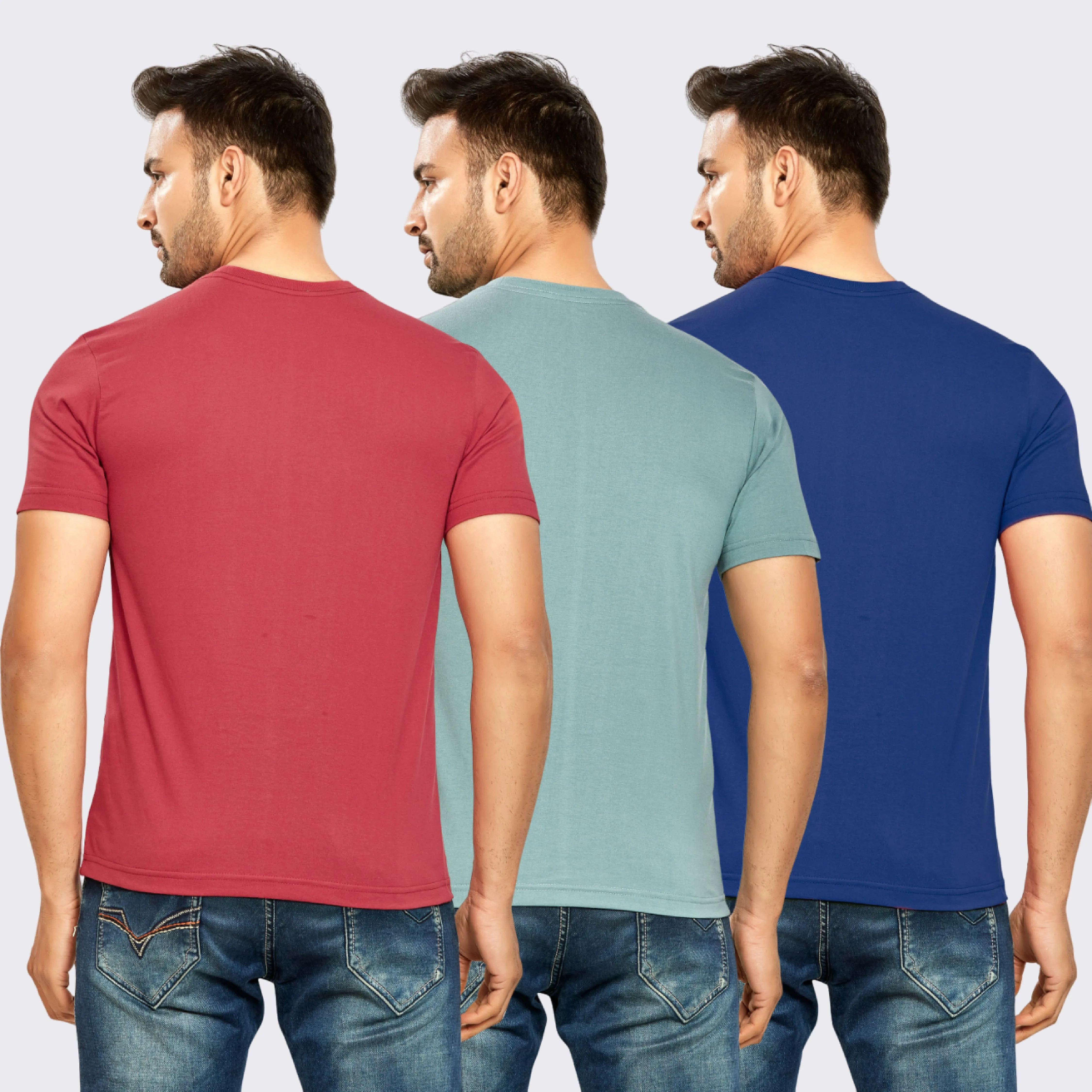 Men's Pack of 3 T-Shirts - Solid