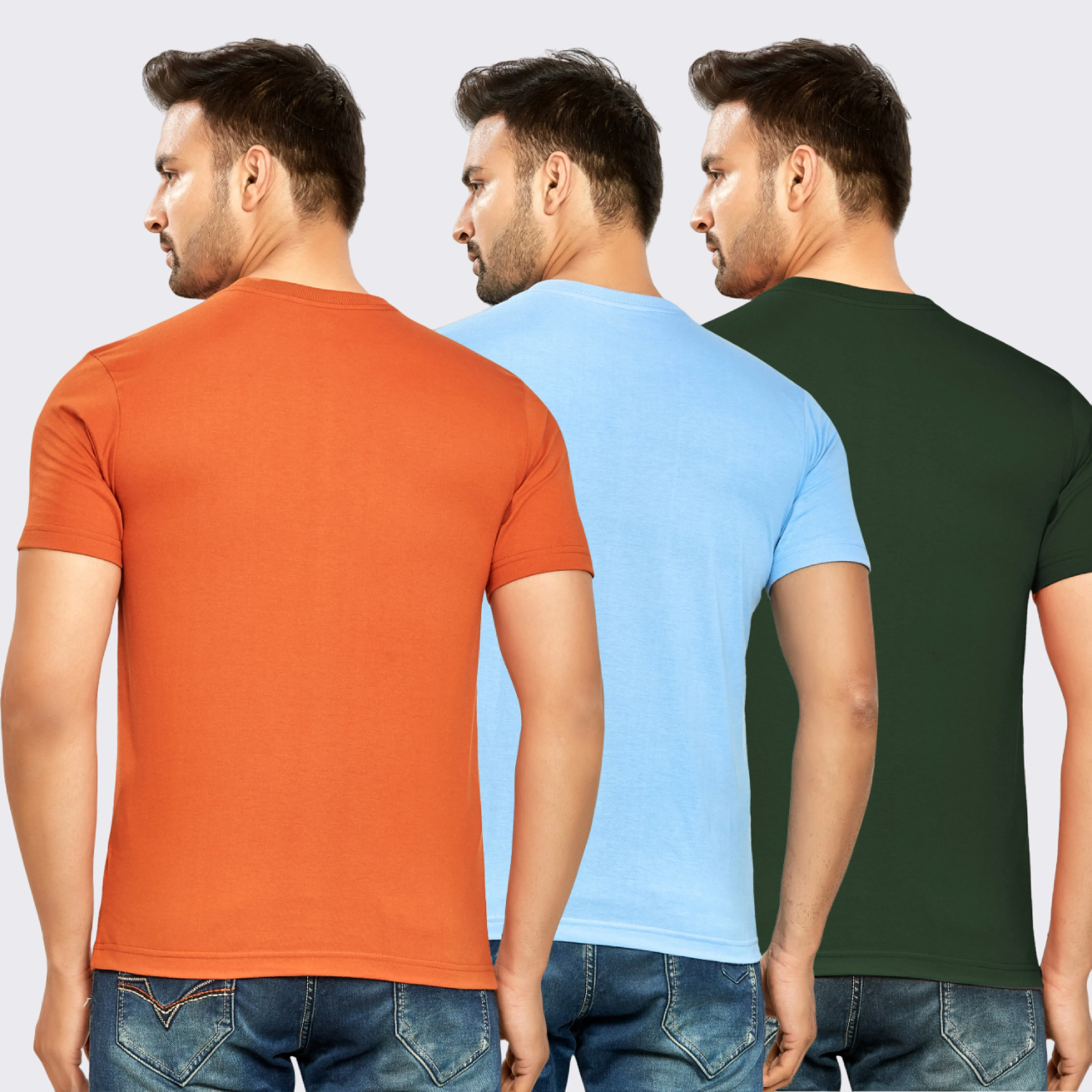 Men's Pack of 3 T-Shirts - Solid