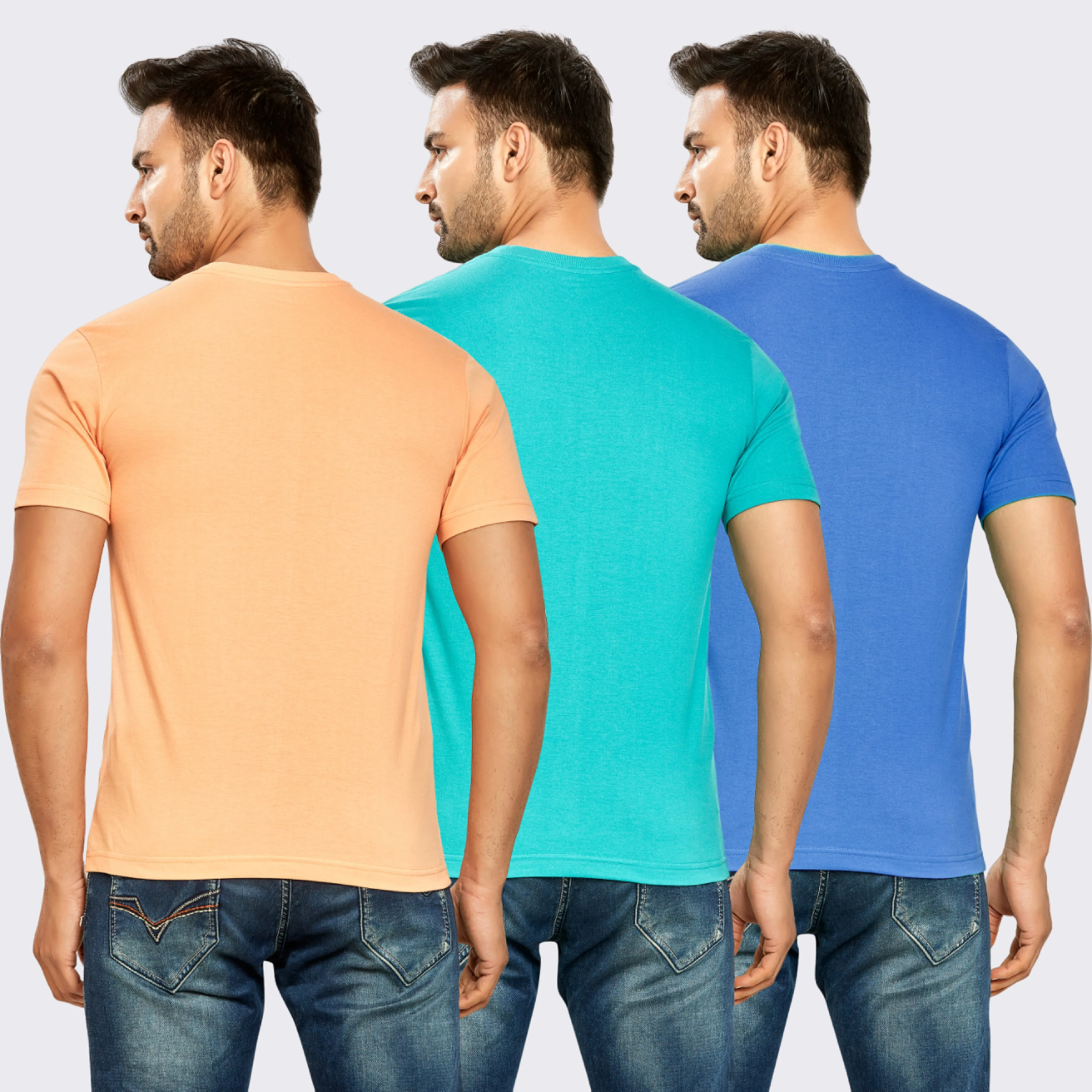 Men's Pack of 3 T-Shirts - Solid