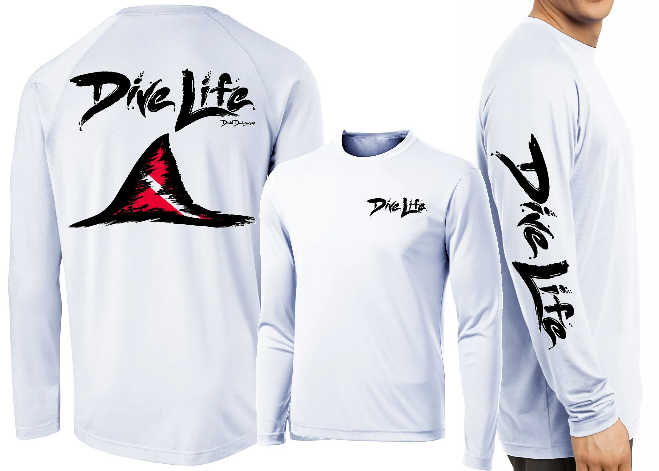 Men’s Performance Dive Life Shark Fin Long Sleeve