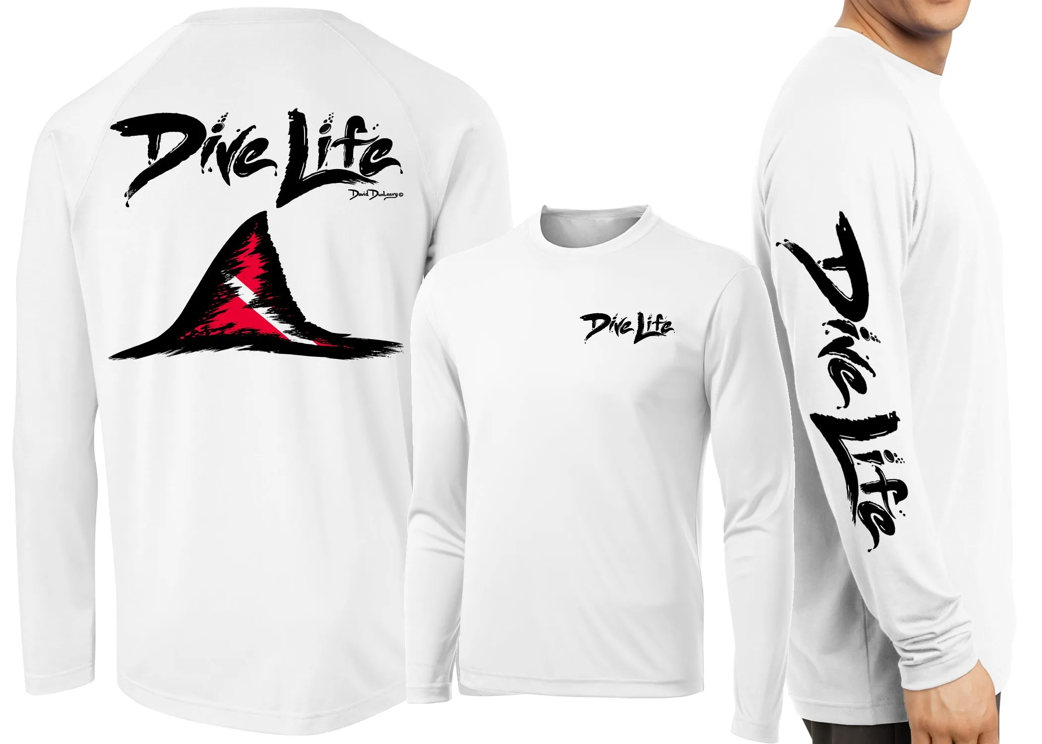 Men’s Performance Dive Life Shark Fin Long Sleeve