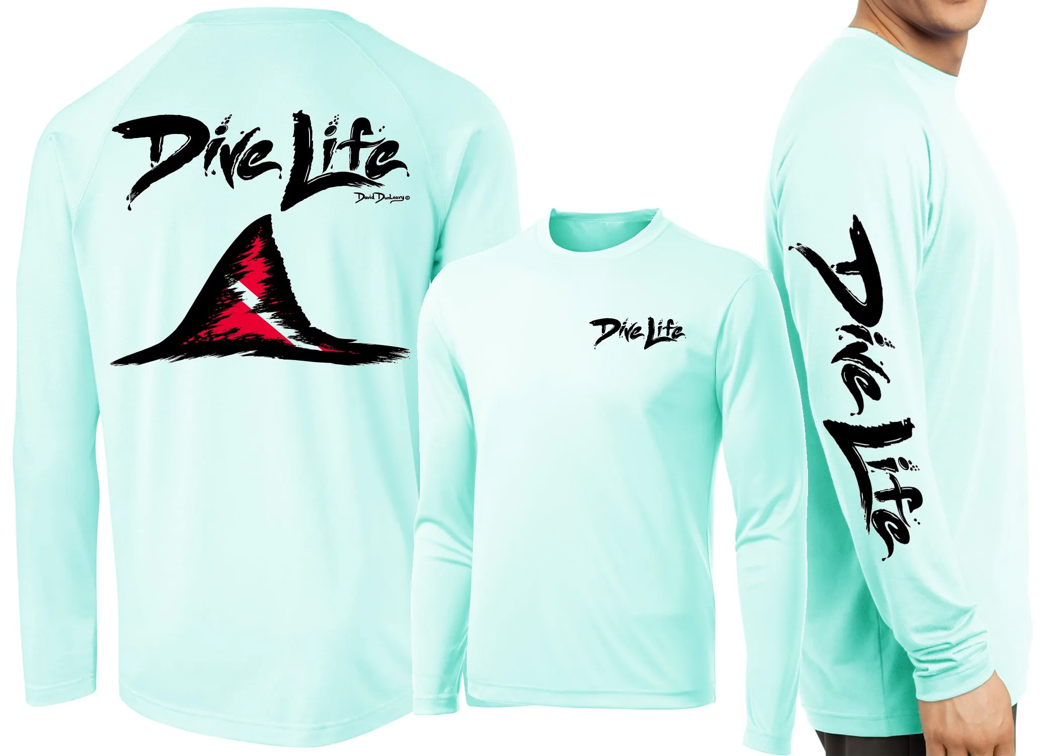 Men’s Performance Dive Life Shark Fin Long Sleeve