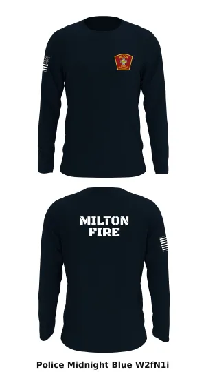 Milton Fire Department  Store 1 Core Men's LS Performance Tee - W2fN1i