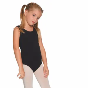 Mondor Classic Black Cotton Tank Leotard