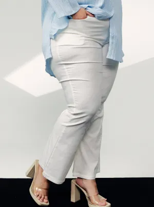 Ms Nadia Bootcut Trousers - White