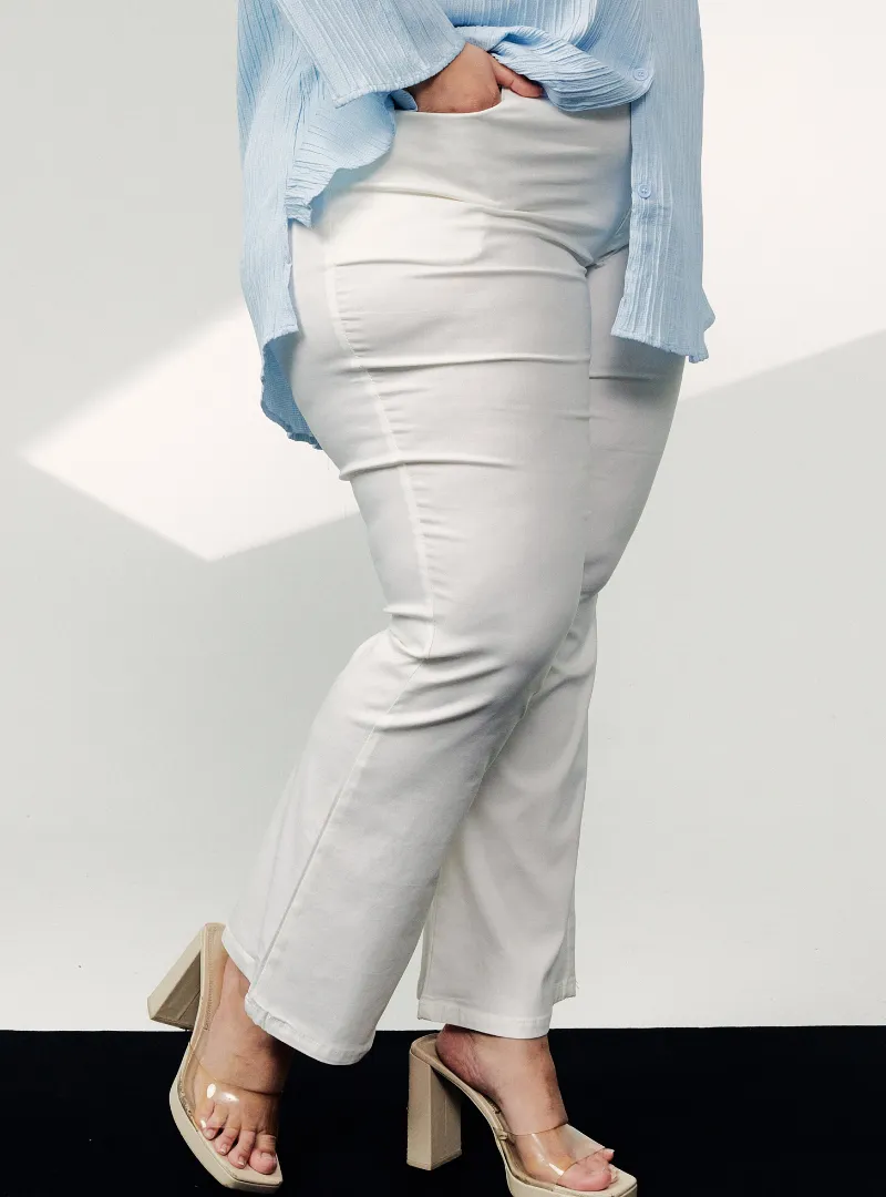 Ms Nadia Bootcut Trousers - White