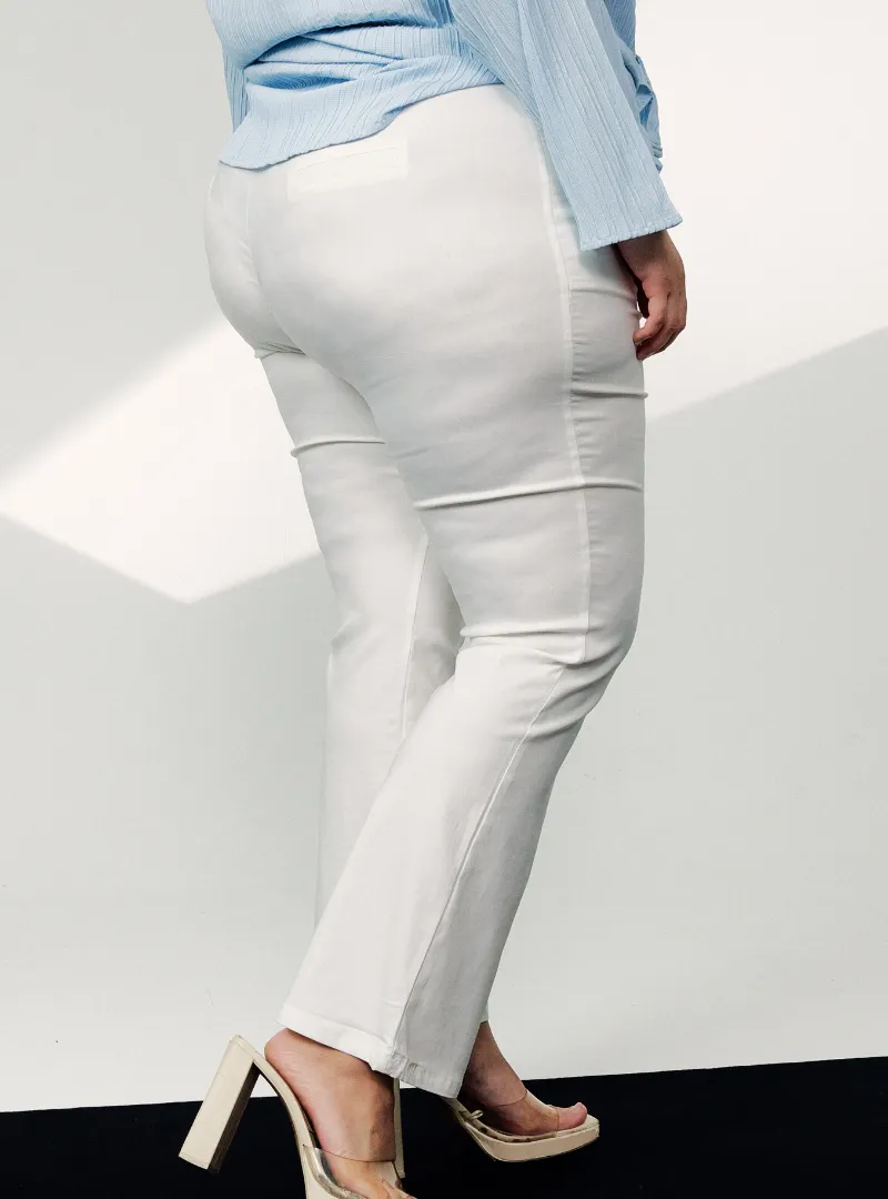 Ms Nadia Bootcut Trousers - White
