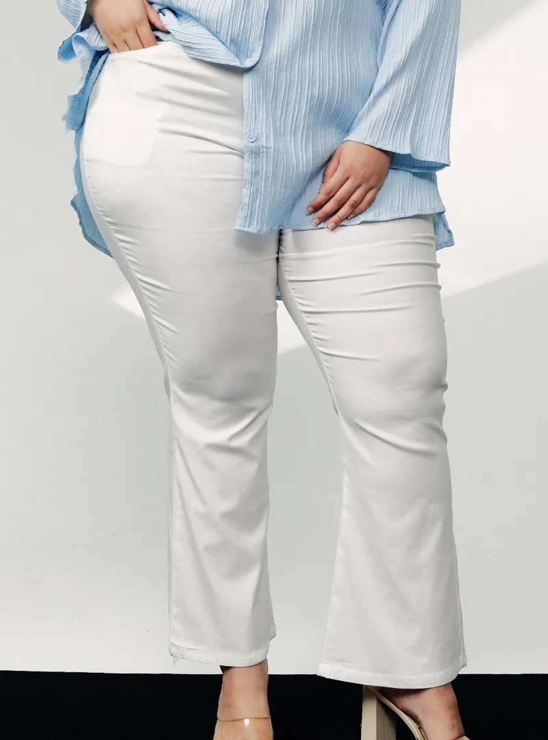 Ms Nadia Bootcut Trousers - White