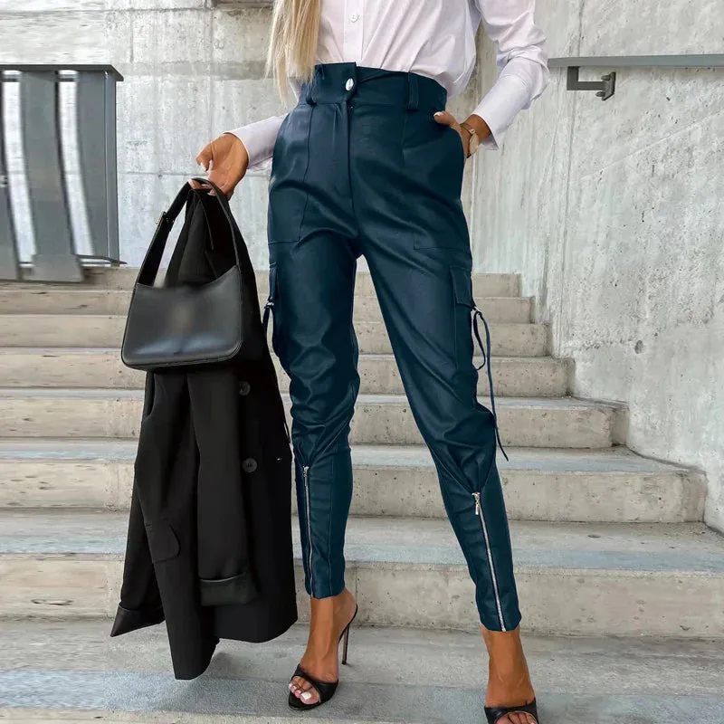 Nadine - trendige Streetwear-Hose mit Reißverschluss