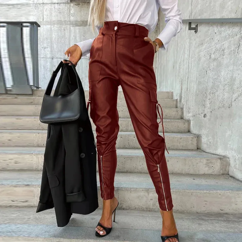 Nadine - trendige Streetwear-Hose mit Reißverschluss