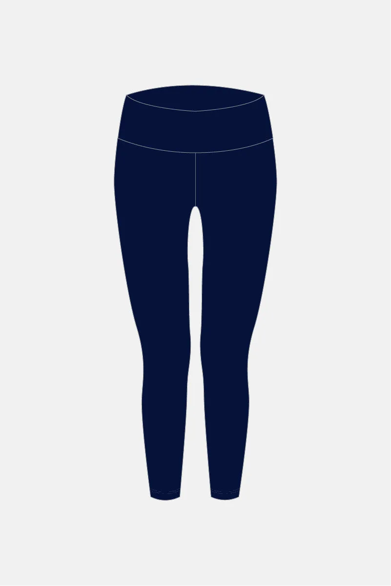 Navy Matt Full Length Tights
