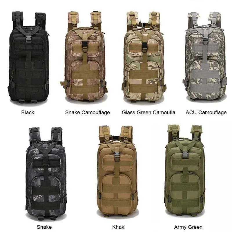 NEW 20-25L Military Tactical Backpack Waterproof Molle Hiking Backpack Sport Travel Bag Outdoor Trekking Camping Army Backpack