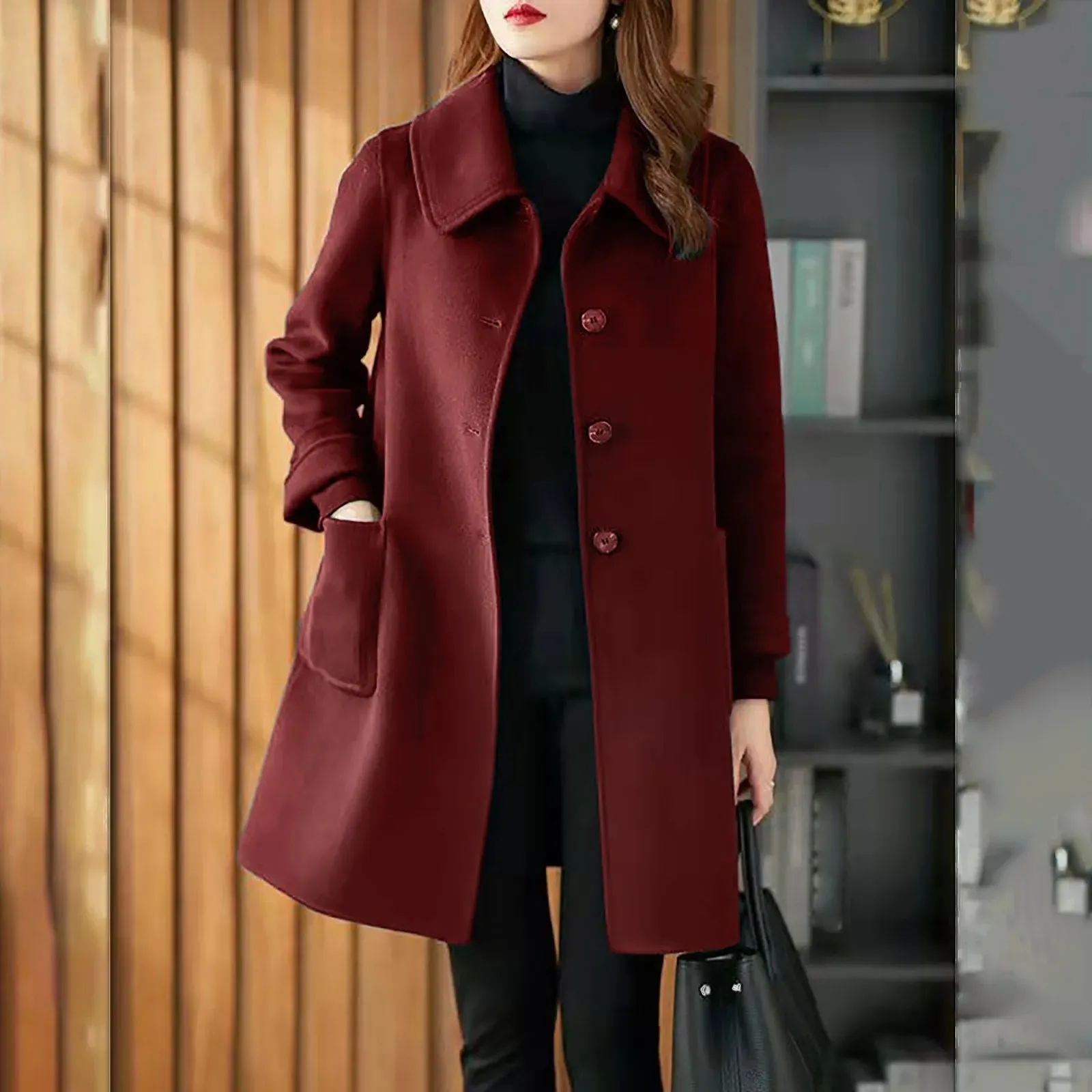 New In Outerwears Jackets Casual Design Sense Stcollar Solid Color Coat Jackets For Women 2023 Spring Jacket Coat For Women