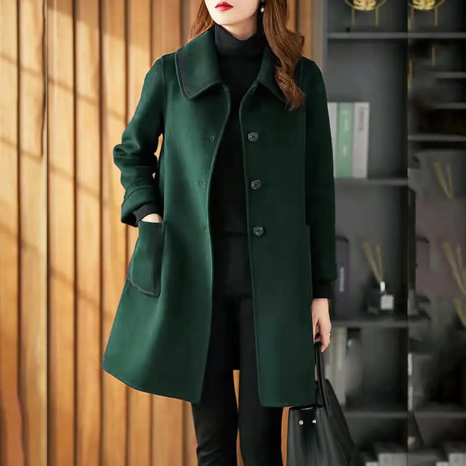 New In Outerwears Jackets Casual Design Sense Stcollar Solid Color Coat Jackets For Women 2023 Spring Jacket Coat For Women
