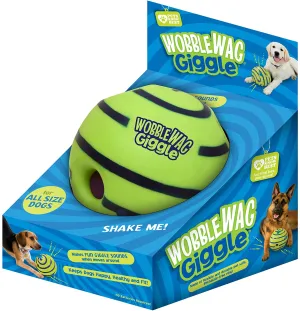 New in package! Wobble Wag Giggle Ball, Interactive Dog Toy, Fun Giggle Sounds When Rolled or Shaken, Pets Know Best, As Seen On TV