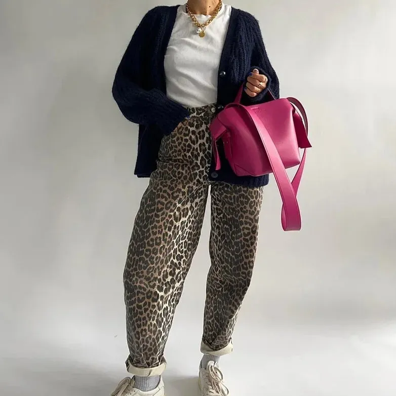 Nicole - Leopardenmuster Jeans