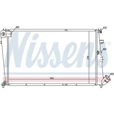 Nissens CN5833N Engine Cooling Condenser for Audi Q2 GA 1.4L & 2.0L Petrol, 2.0L Diesel (A3 8V) 2/17-On