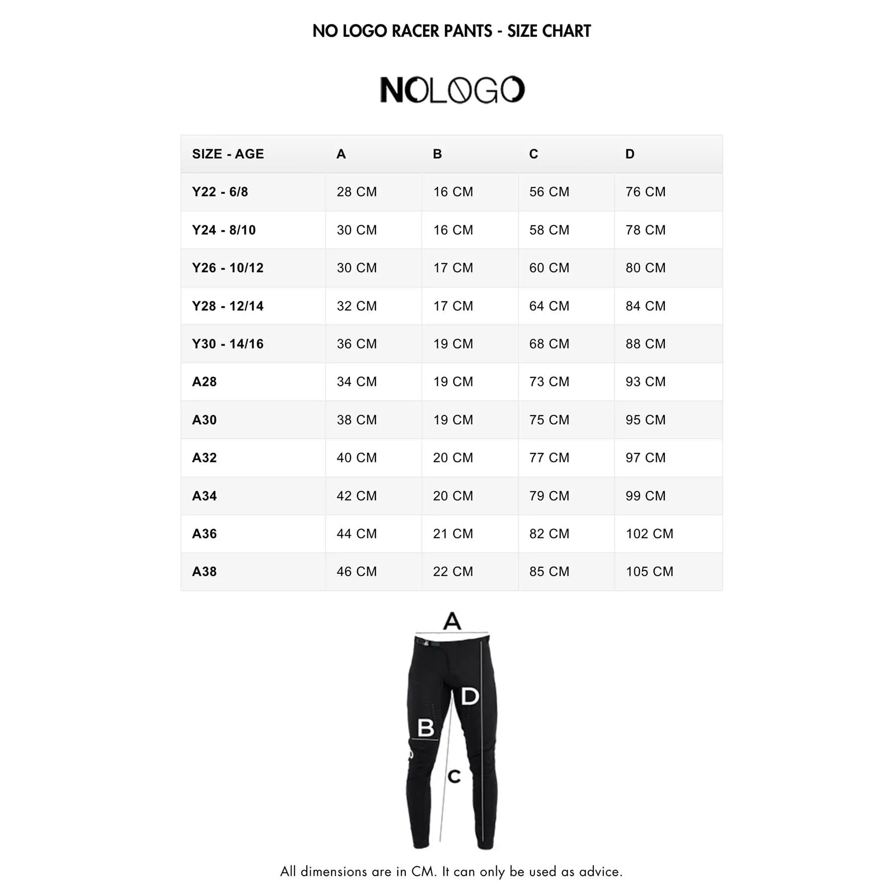 NoLogo Racer Youth BMX Pants - Purple
