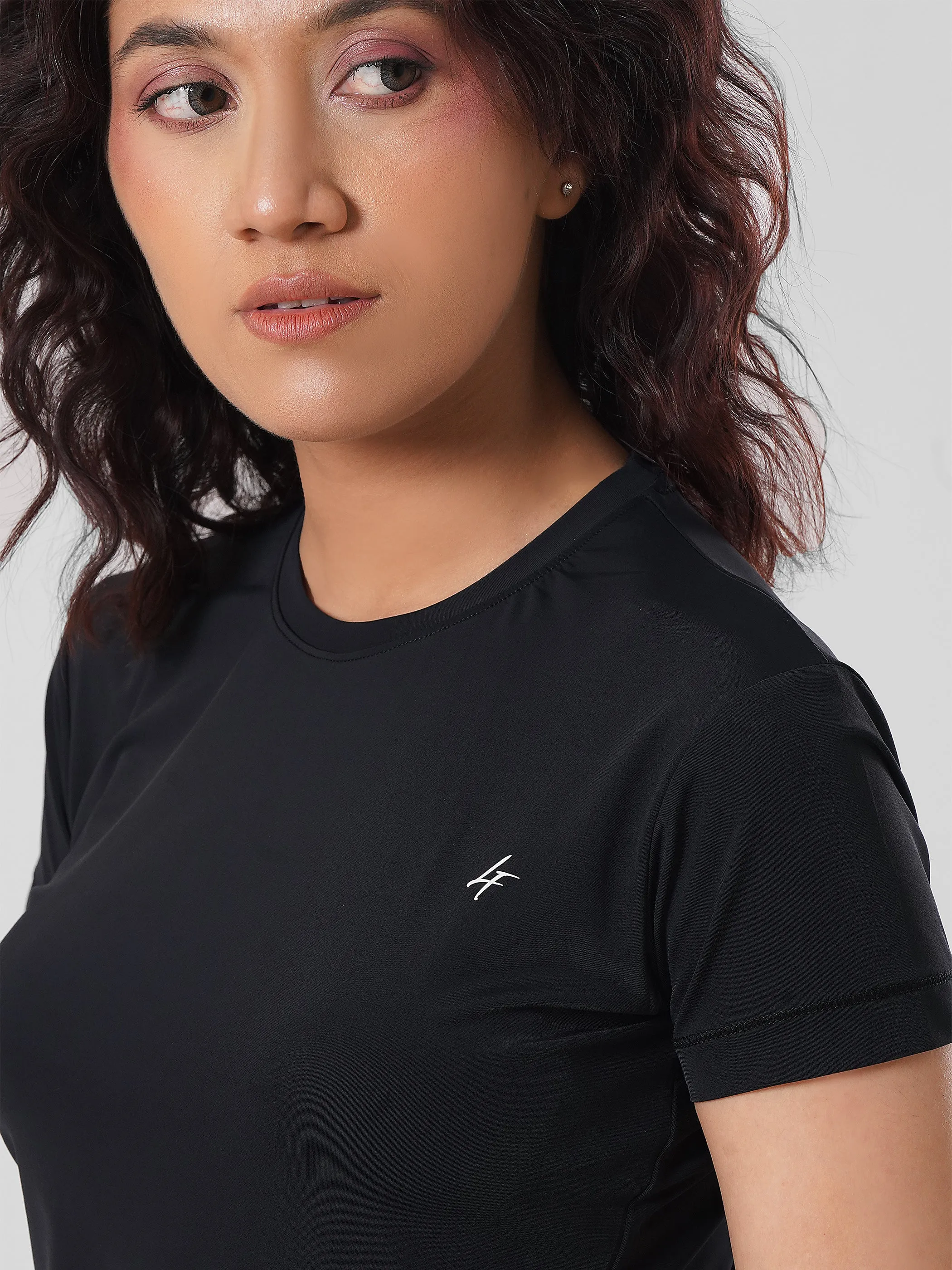 Nylon Super Soft Top in Black