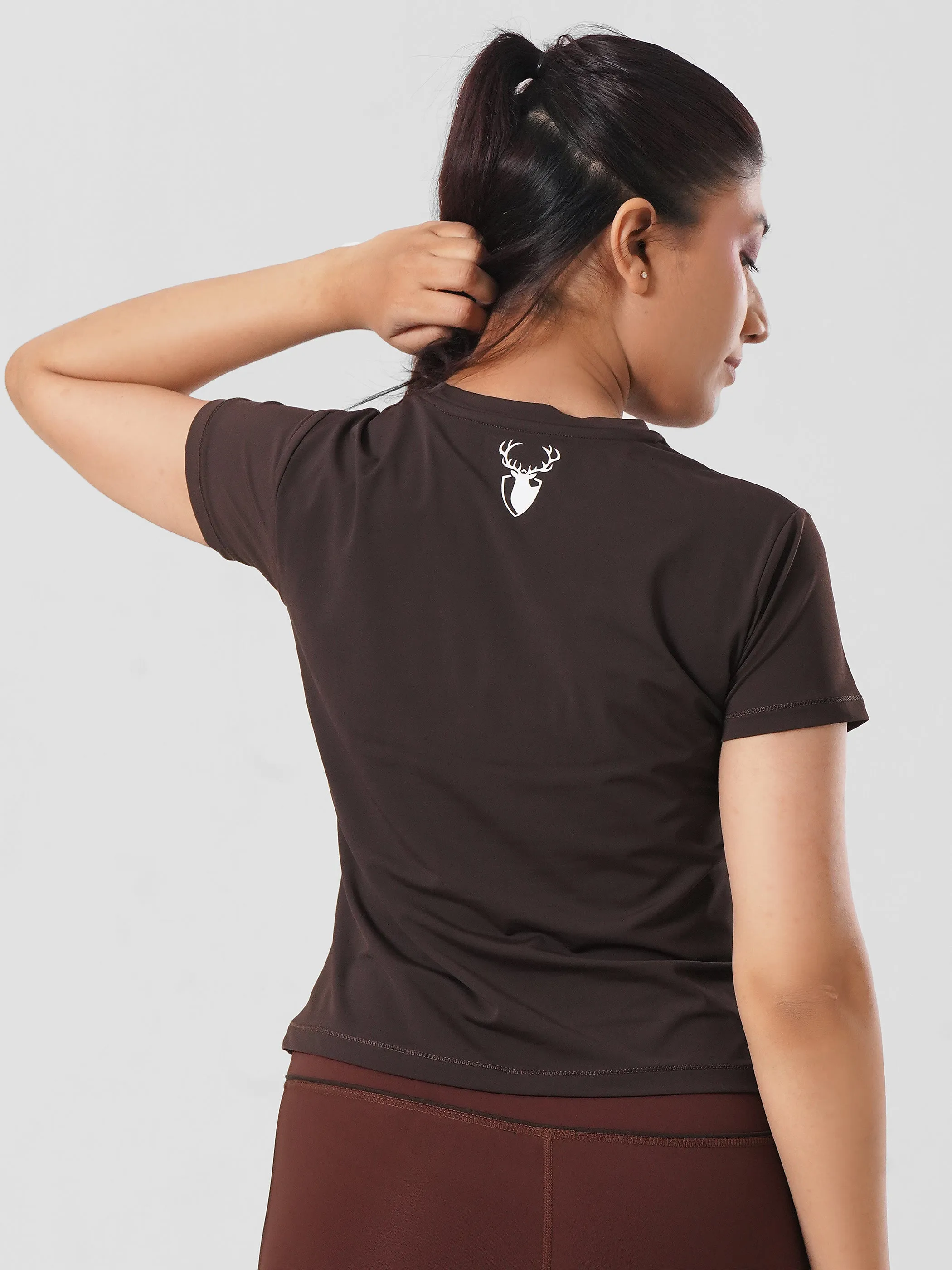 Nylon Super Soft Top in Brown