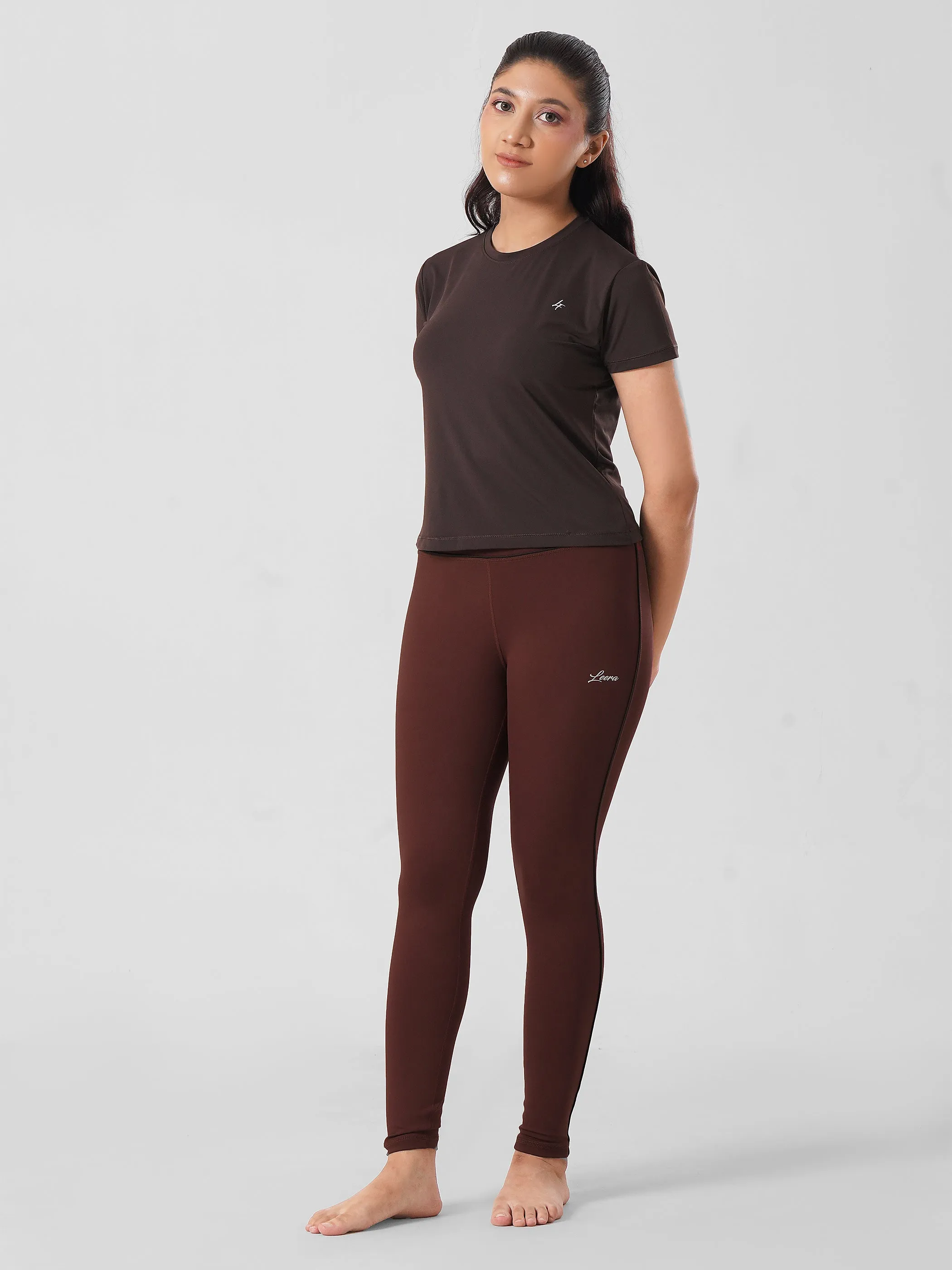 Nylon Super Soft Top in Brown