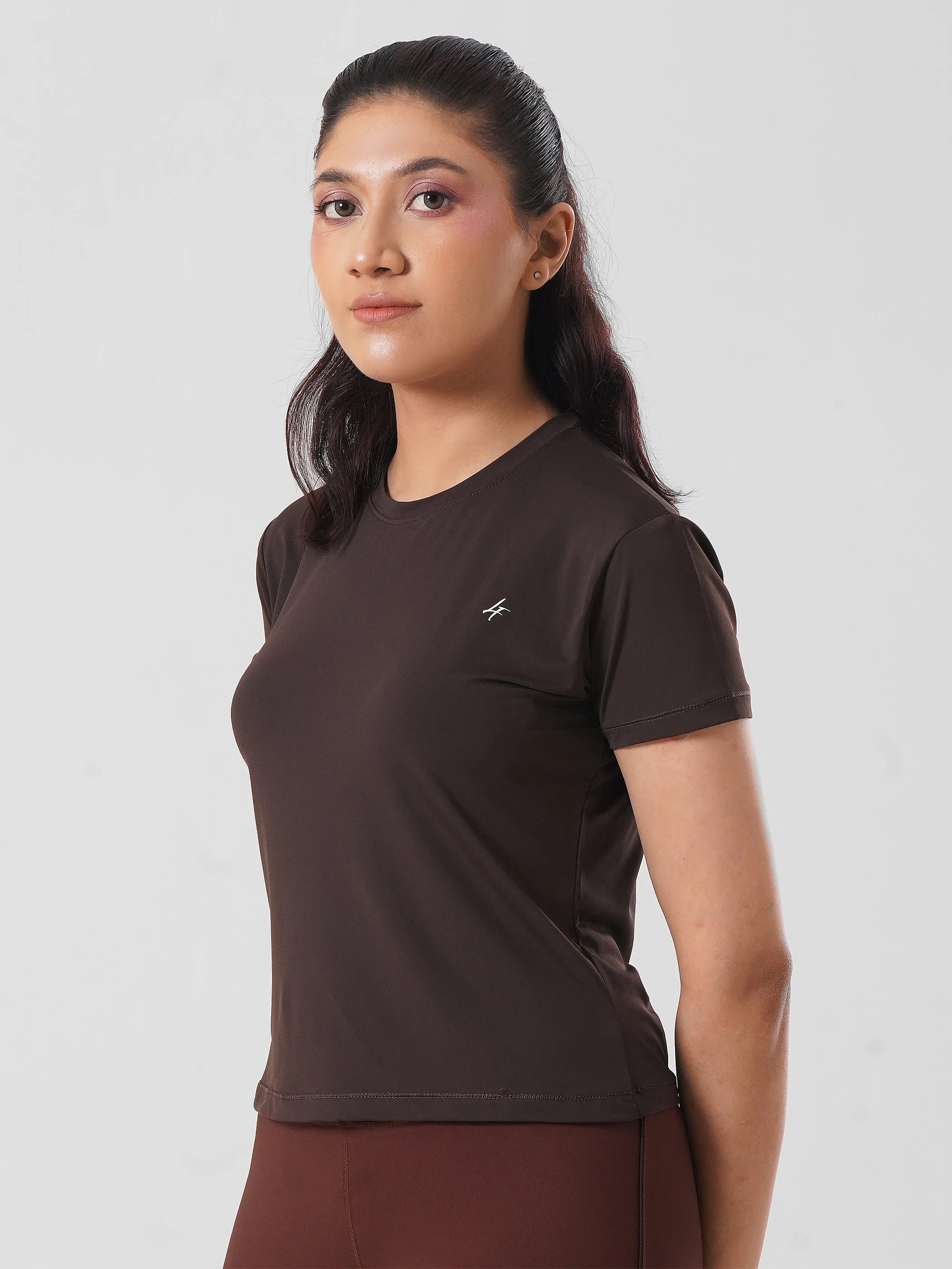 Nylon Super Soft Top in Brown