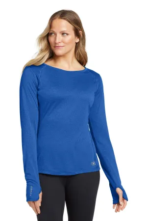 OGIO Women's Long Sleeve Pulse Crew. LOE321 Electric Blue
