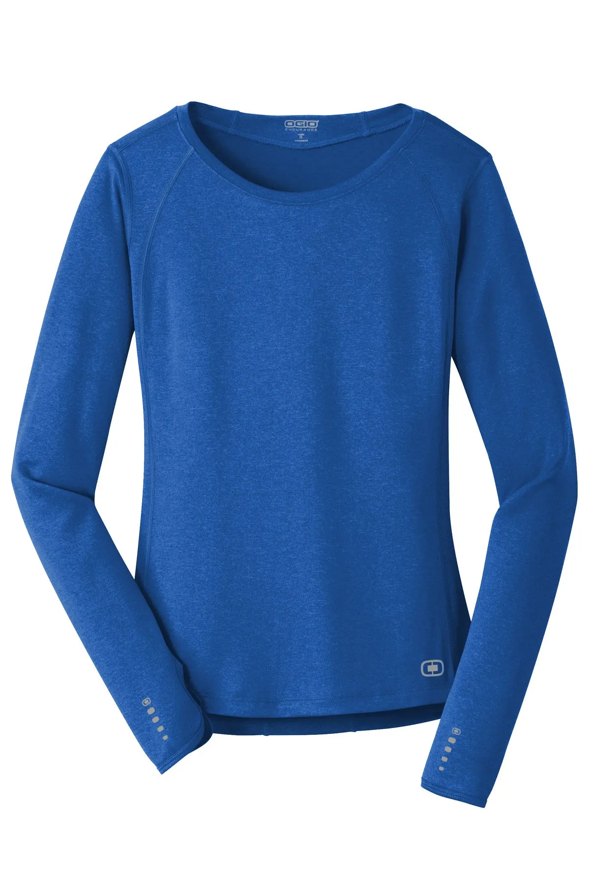OGIO Women's Long Sleeve Pulse Crew. LOE321 Electric Blue