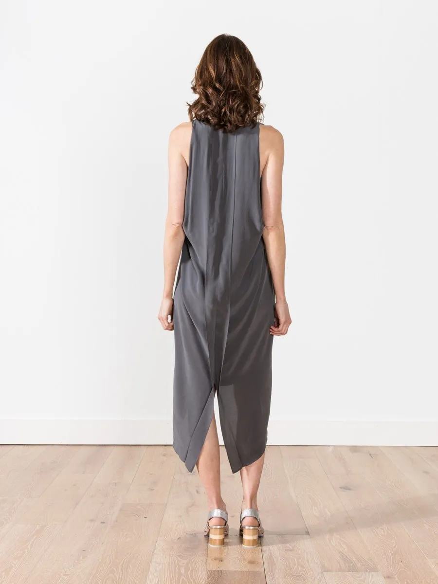 origami dress - grey
