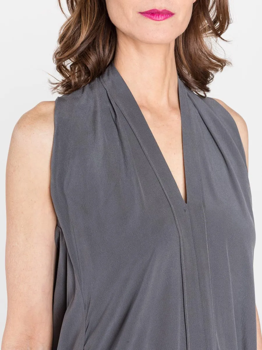 origami dress - grey