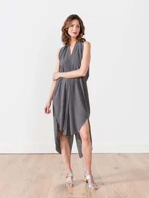 origami dress - grey