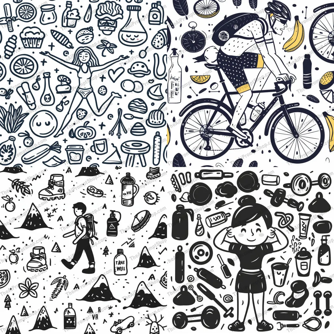 Outdoor Activities Illustration AI MidJourney Image Prompt, 9047