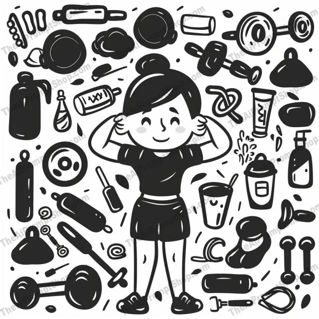 Outdoor Activities Illustration AI MidJourney Image Prompt, 9047