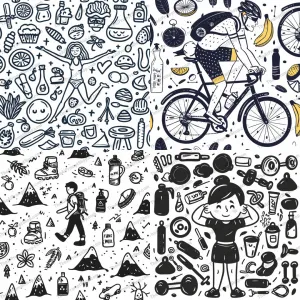 Outdoor Activities Illustration AI MidJourney Image Prompt, 9047