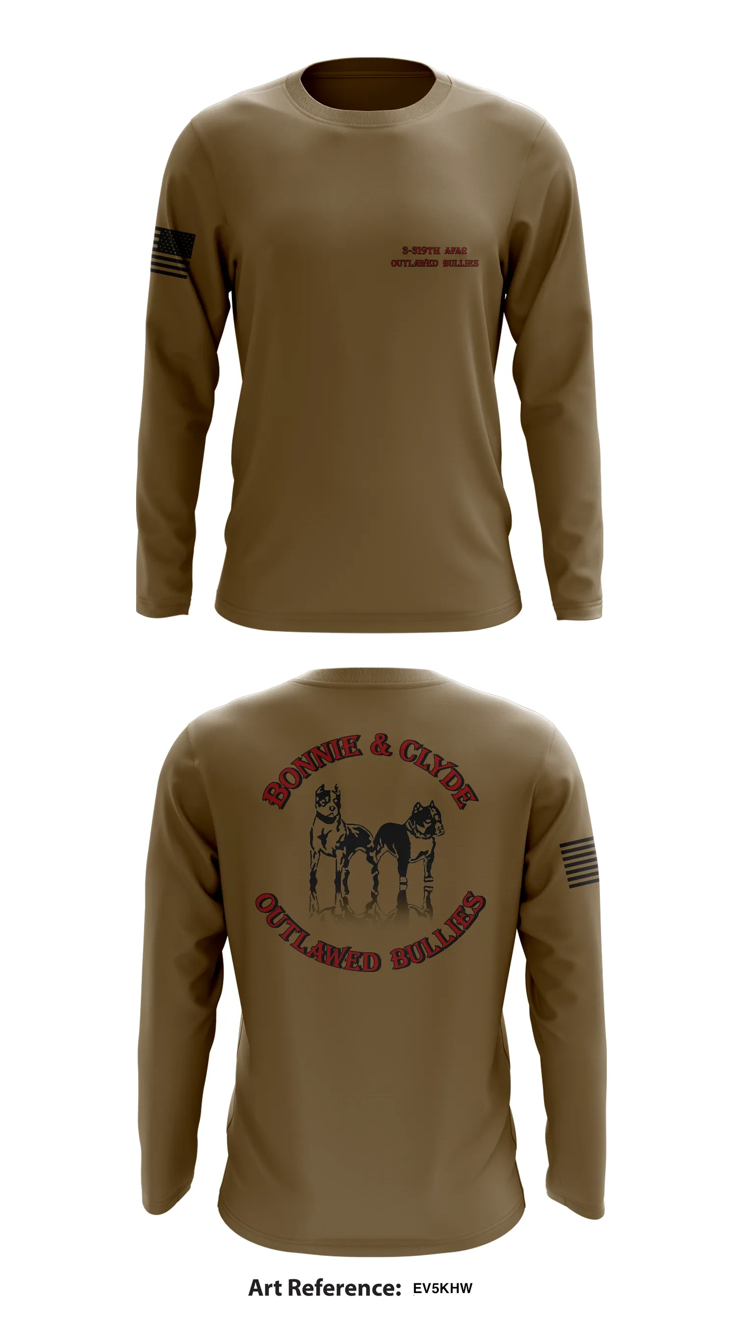 Outlawed Bullies3-319th AFAR Store 1 Core Men's LS Performance Tee - ev5Khw