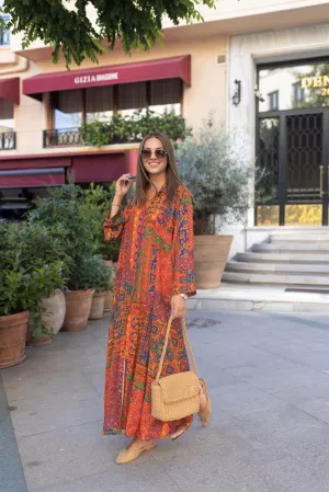 Paisley Shirt Dress With Pockets