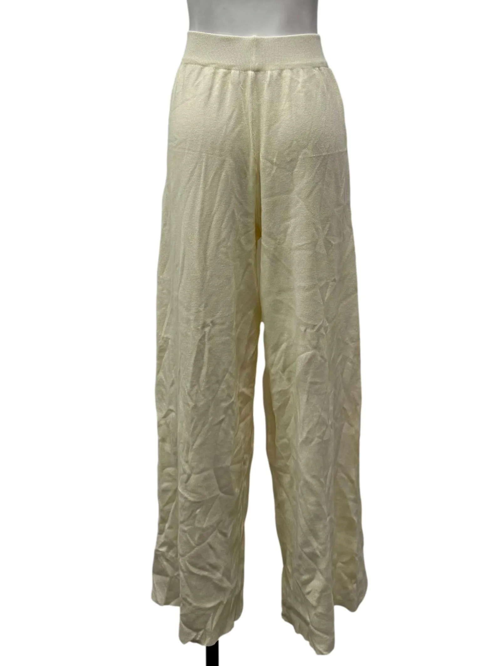 Pale Yellow Long Ribbed Pants