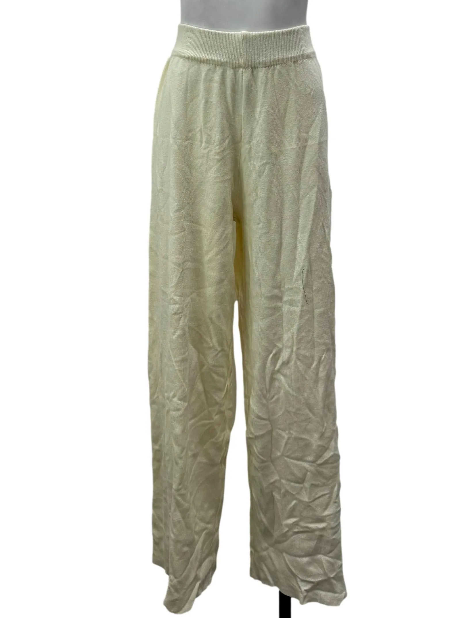 Pale Yellow Long Ribbed Pants