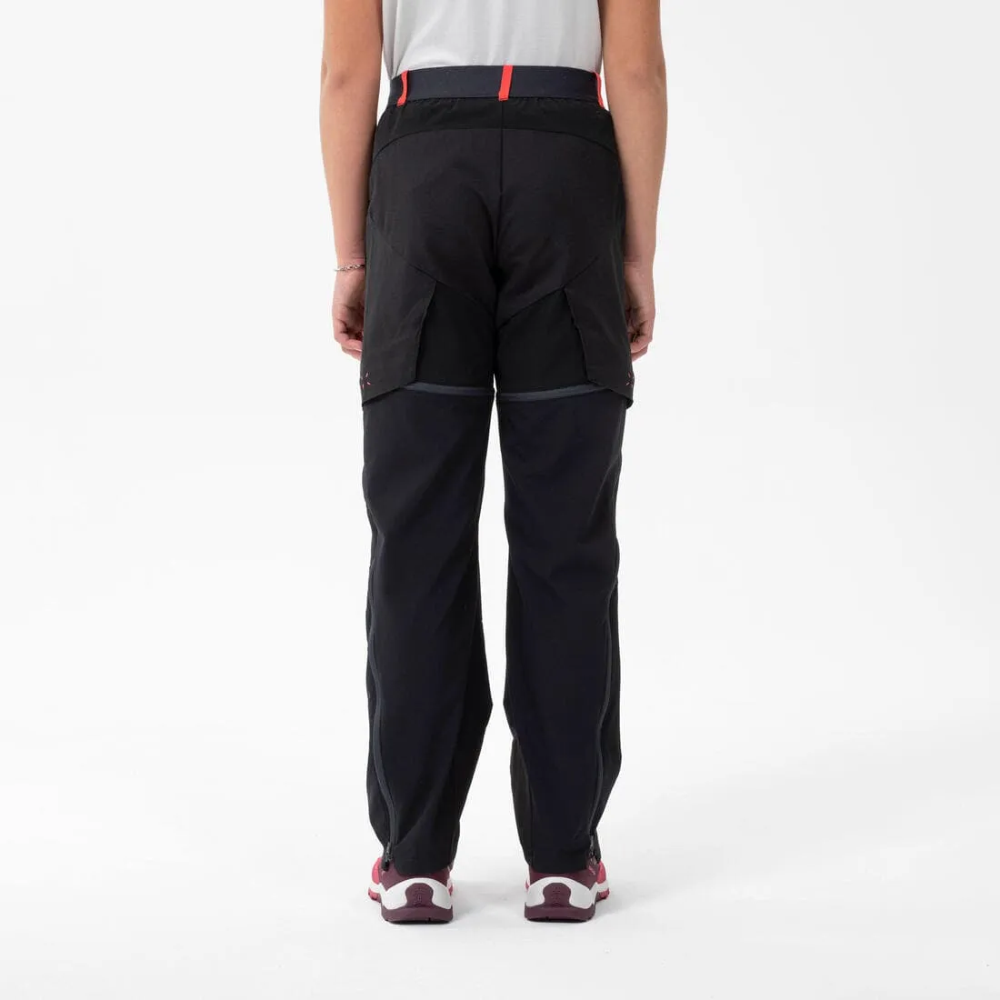 Pantalon de randonnée modulable enfant MH500 framboise 7-15 ans