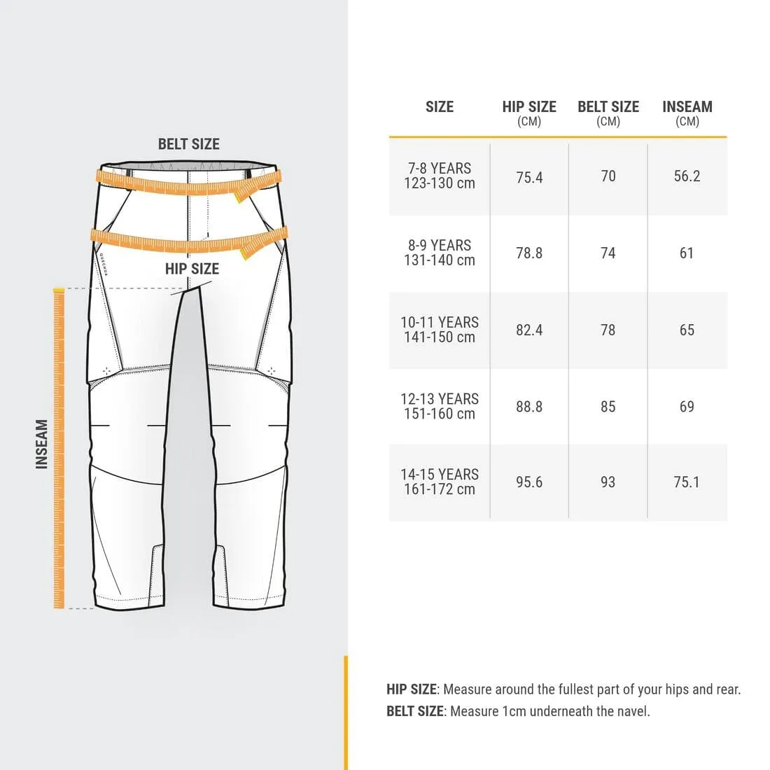 Pantalon de randonnée modulable enfant MH500 ONEZIP noir 7-15 ans