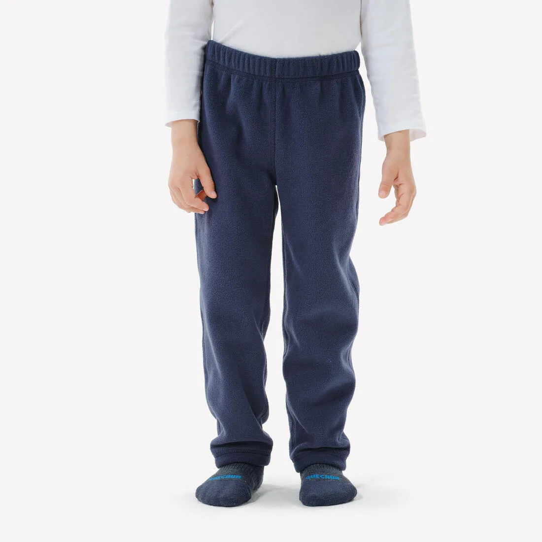 Pantalon polaire de randonnée - mh100 bleu marine - enfant 2 - 6 ans