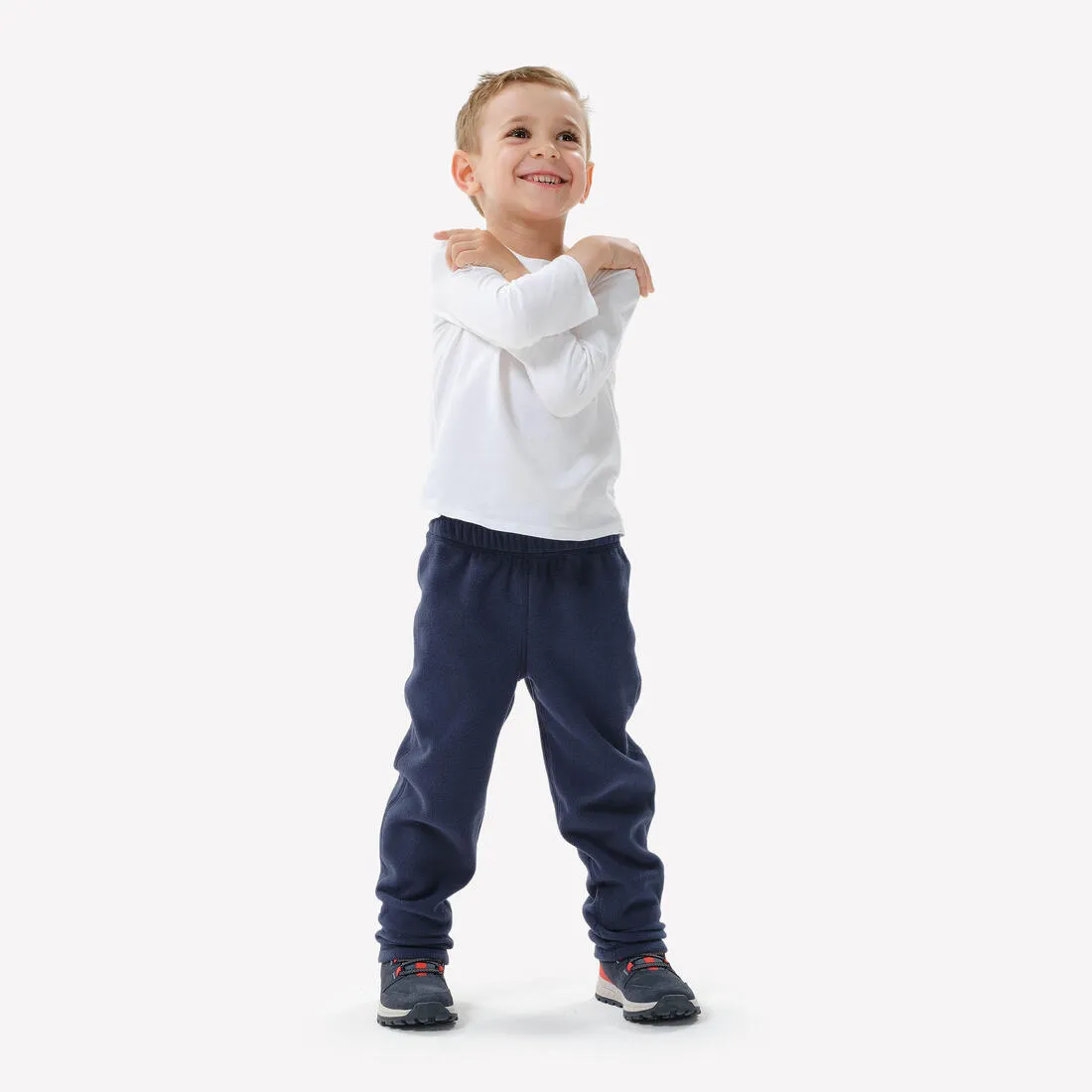 Pantalon polaire de randonnée - mh100 bleu marine - enfant 2 - 6 ans