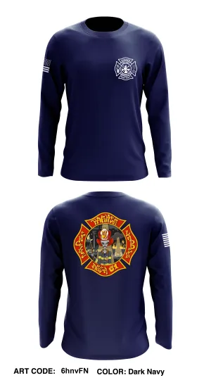 Parker District Fire Department Core Men's LS Performance Tee - 6hnvFN