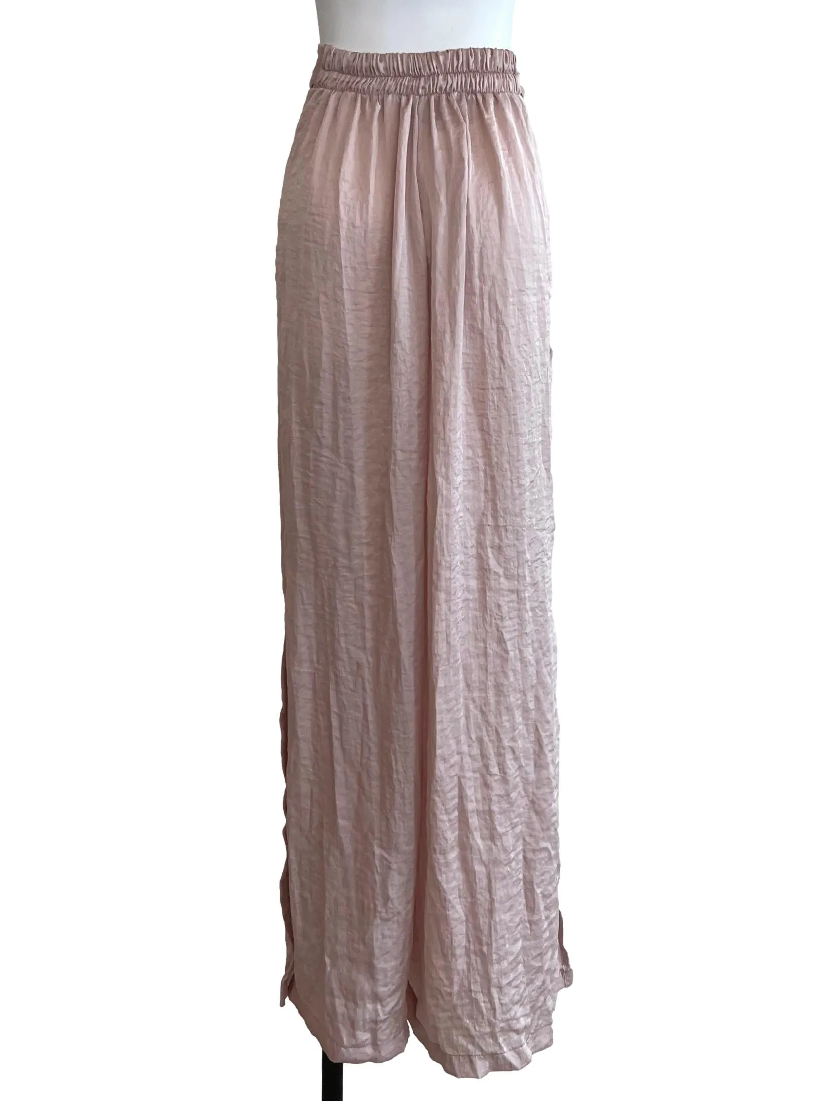 Peach Satin Pants