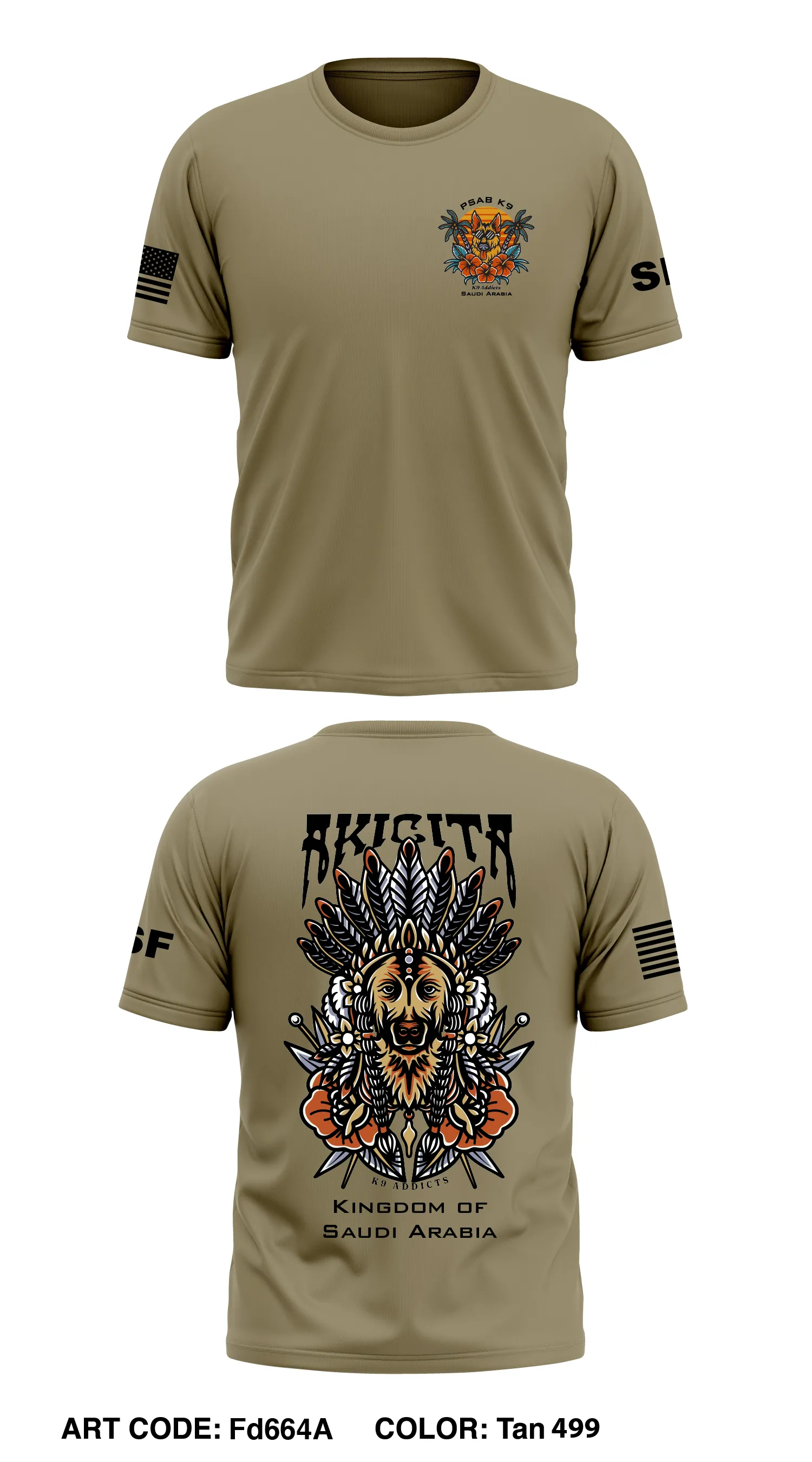 PSAB K9 Core Men's SS Performance Tee - Fd664A